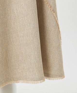 23区 【GOLD LABEL】リネンツイル フリンジ フレアスカート ベージュ系