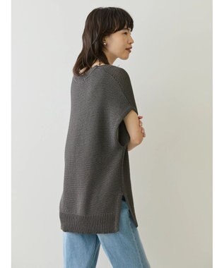 AMERICAN HOLIC リネンブレンドニットベスト Charcoal Gray