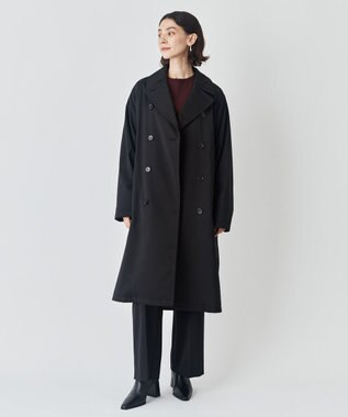 UNFILO MENS 【男女兼用】ウールライクトレンチコート ブラック