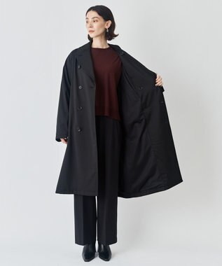 UNFILO MENS 【男女兼用】ウールライクトレンチコート ブラック