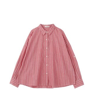 Green Parks 綿麻混シャツ Red