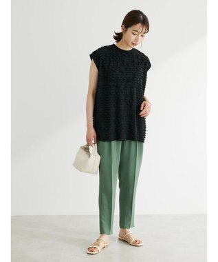 Green Parks フリルカットプルオーバー Black