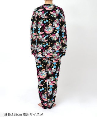 tsumori chisato SLEEP ツモリチサト パジャマ 綿100%(本体) あったか 長袖 長ズボン レディース UDW406 /ワコール ブラック