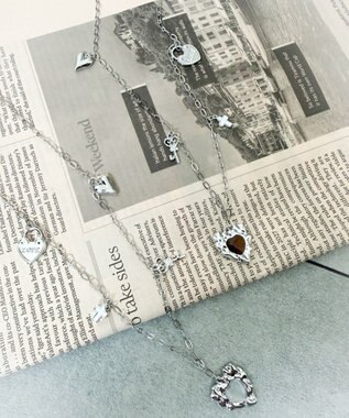 WEGO Lストーンハートジャラモチーフネックレス 柄1