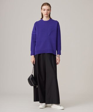 ICB 【洗える】ナンバリングカラーニット  プルオーバー アイリス系［ソウルナンバー７］