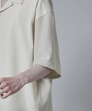 WEGO カラーブロックオープンカラーシャツ（S） ベージュ