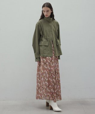 BEIGE， 【Precious 4月号掲載】IBERIS / スタンドカラーブルゾン Khaki