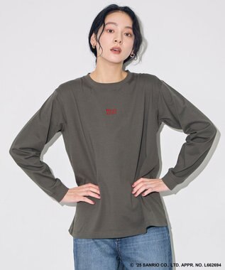 ANY 【ハローキティ×ANY】ロゴTシャツ チャコールロゴ