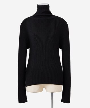 TOQUE 〈大草直子さんアドバイザー〉ベビーアルパカ×シルク ハイネックニット ブラック