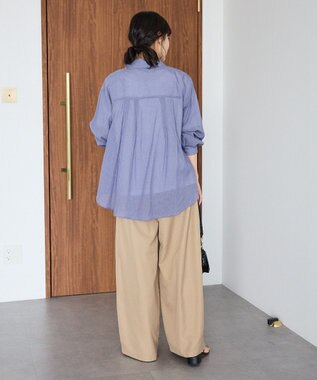 CRAFT STANDARD BOUTIQUE ヴィンテージボイルタックフレアシャツ Purple