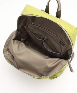 Y'SACCS ナイロン×リサイクルレザー　コンビマルチリュック ライトグリーン