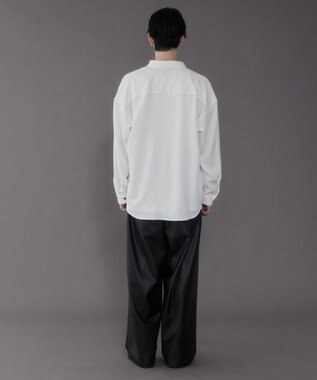 WEGO アムンゼンワンポイントBIGシャツ（LS） ホワイト