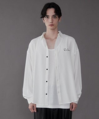 WEGO アムンゼンワンポイントBIGシャツ（LS） ホワイト