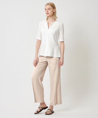 BEIGE， 【S-size】CAROLE / ペプラムブラウス White×Sand