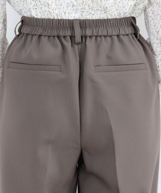 Tiaclasse L 【新色追加・洗える】センタープレスワイドパンツ モカ