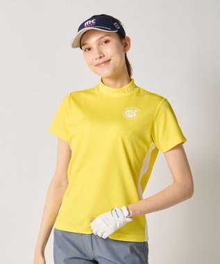 FILA GOLF／marie claire 【Marie claire sports】半袖モックネックシャツ イエロー