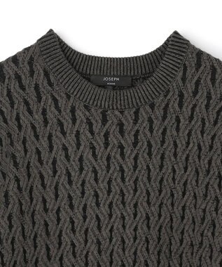 JOSEPH HOMME 【新柄】モロッカンクリスタル　クルーネックニット ダークグリーン系