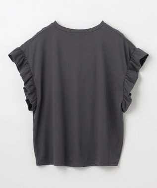 ANY ストレッチピケフリルTシャツ チャコール