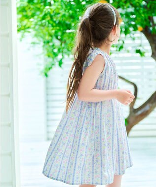 ANY KIDS 総柄 サマーワンピース ストライプ