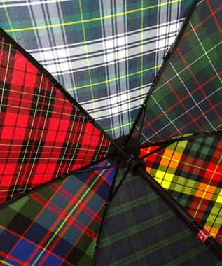 +RING 【簡単/便利】【UVカット90%以上】プラスリング UNISEX 自動開閉式 折傘58cm CHK T1179 マルチカラー