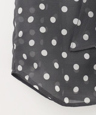 GRACE CONTINENTAL シアードットプリントブラウス ブラック