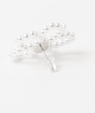 WEGO Lフラワービーズピアス オフホワイト