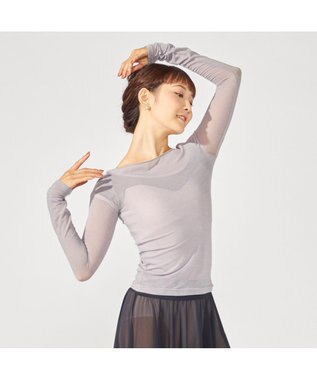 Chacott ボートネックトップ (サーモギア(R)糸使用） モーブ