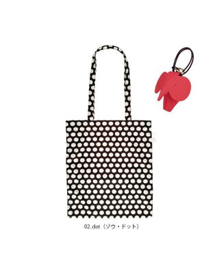 ROOTOTE 1046【ゾウ・ウサギ】LT.チャーム＆トート-B 02：ゾウ・ドット