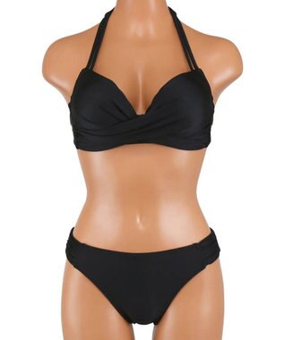 San-ai Resort（三愛水着楽園） 軽い着け心地でしっかり盛れる【楽盛り水着】　ワイヤービキニ ブラック