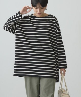 AMERICAN HOLIC ボーダーカットＢＩＧプルオーバー Black