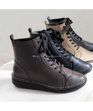 Pointer 本革軽量ブーツ レディース ダークブラウン