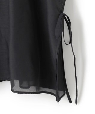 UNFILO 【洗える】シアーレイヤード Tシャツ ブラック