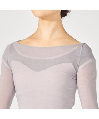 Chacott ボートネックトップ (サーモギア(R)糸使用） モーブ