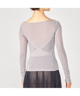 Chacott ボートネックトップ (サーモギア(R)糸使用） モーブ