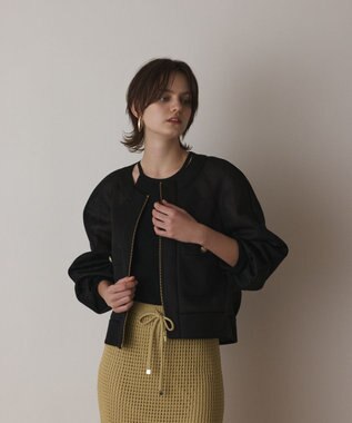 GRACE CONTINENTAL シアーダンボールブルゾン ブラック