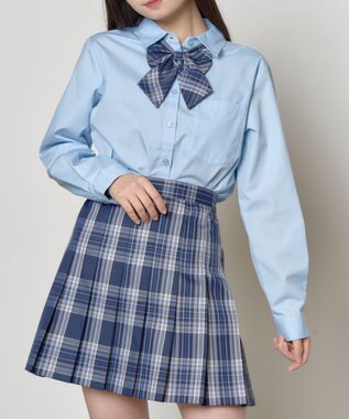WEGO 【SCHOOLITEM】スクールシャツL／S サックス