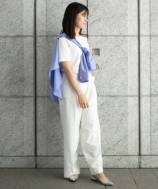 KASHIYAMA GIZA 100/2 バンドカラーシャツ ブルーシャンブレー