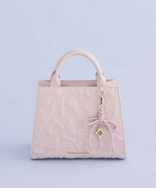 Maison de FLEUR チャーム付きリボンキルティングトートバッグ