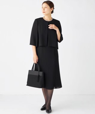 自由区 FORMAL 【日本製】米沢織 あおり式トート ブラック系