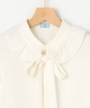 組曲 フリルカラーブラウス アイボリー系