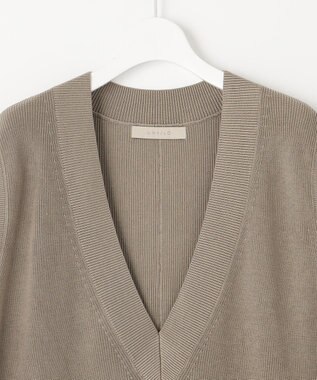 UNFILO L 【UVケア/抗菌防臭】深Ｖニットベスト ライトグレー系