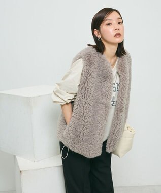 Green Parks ・ＥＬＥＮＣＡＲＥ　ＤＵＥ　シープファーベスト Gray Beige