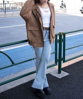 WEGO スウェードポンチジャケット ベージュ