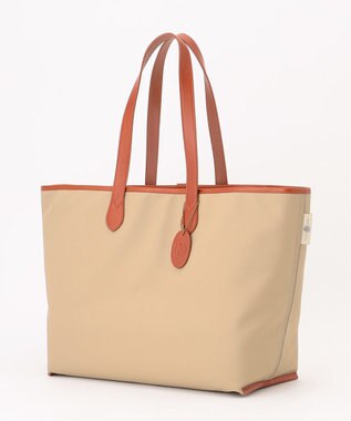 J.PRESS MEN ターポリン カジュアルトートバッグ / レザーハンドル ベージュ系