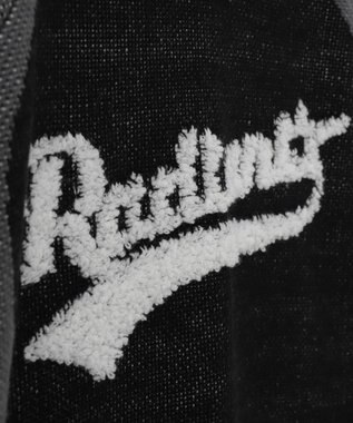 WEGO サガラロゴ配色BIGニットプルオーバー ブラック