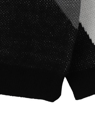 WEGO サガラロゴ配色BIGニットプルオーバー ブラック