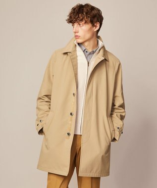 JOSEPH ABBOUD 【キングサイズ・サスティナブル素材/JAPANファブリック/撥水加工/マルチシーン対応】キューブテックス ステンカラー コート キャメル系