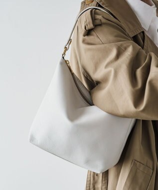russet ソフトレザーシンプルショルダーバッグ (CE-1328-WEB) White