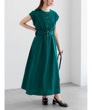 Te chichi リネンライクウエストマークワンピース