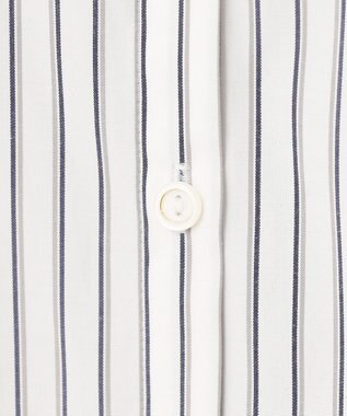 ANY SIS S 【洗える】クロップド シャツ オフベースストライプ